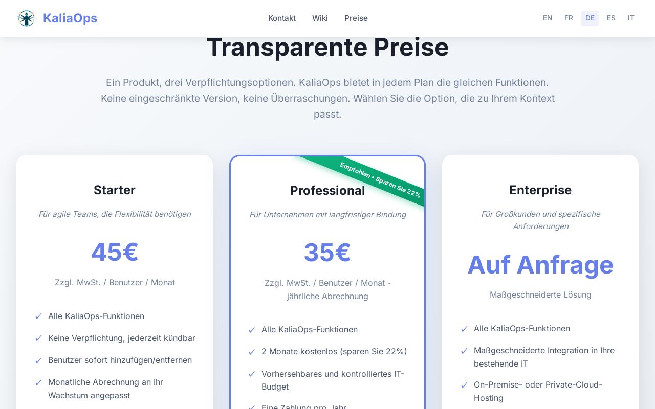 Zugriff auf den Preisrechner