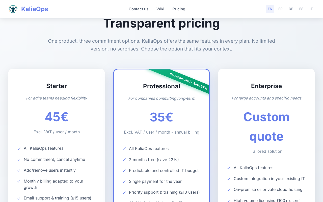 Access the pricing calculator