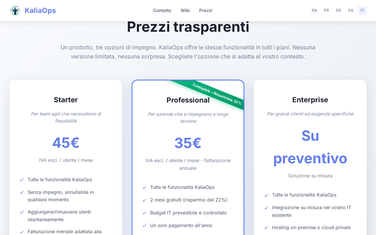 Accedi al calcolatore dei prezzi