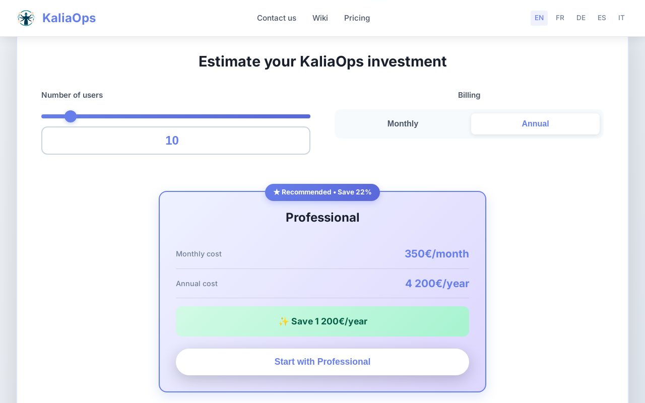 Choose your billing cycle