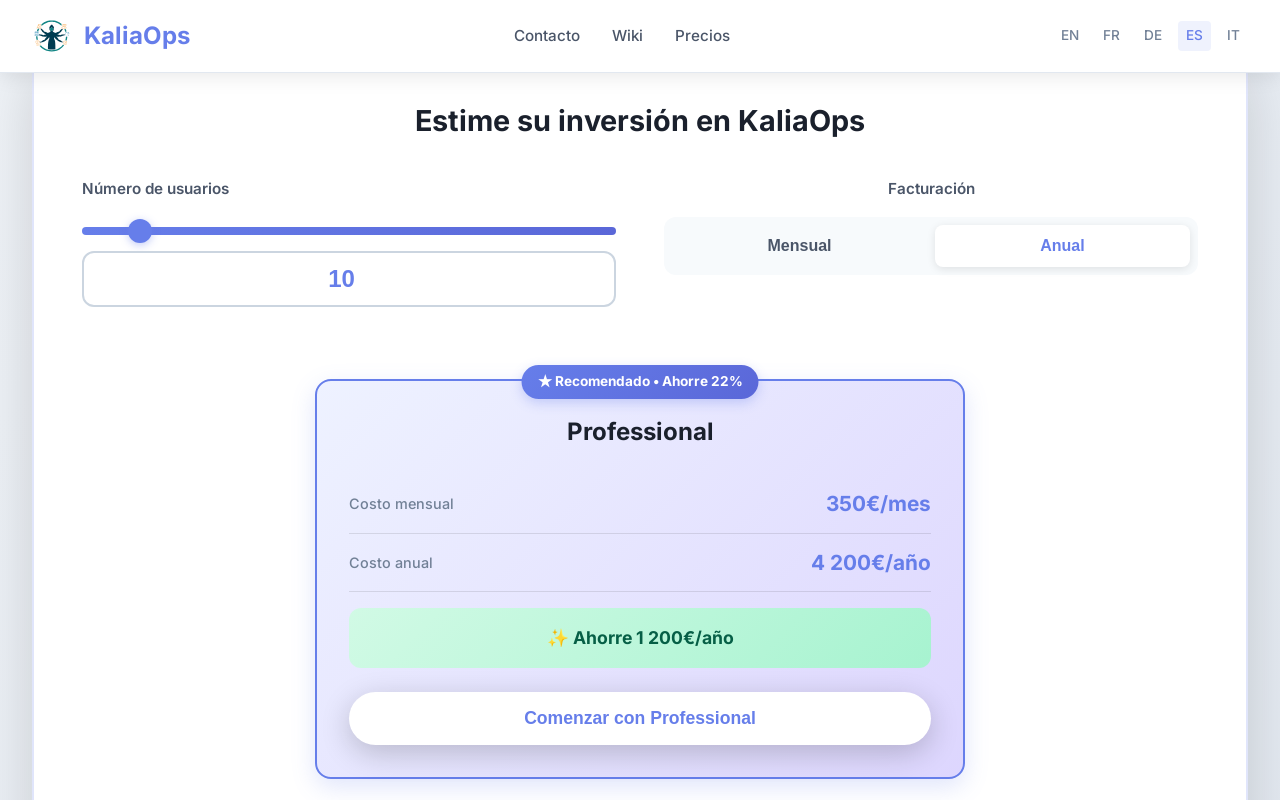 Elija su ciclo de facturación