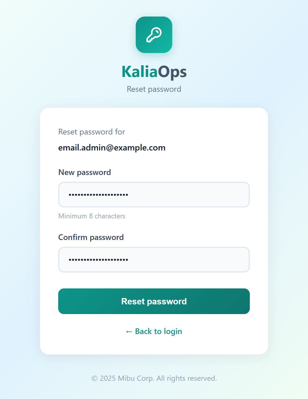 Create your password