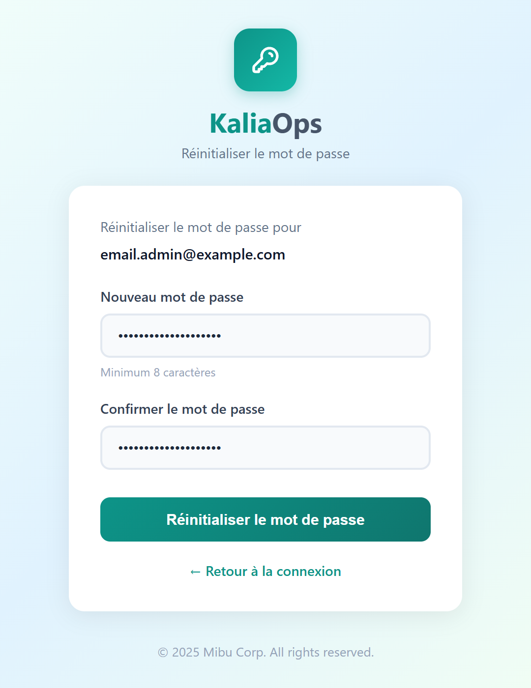 Créez votre mot de passe